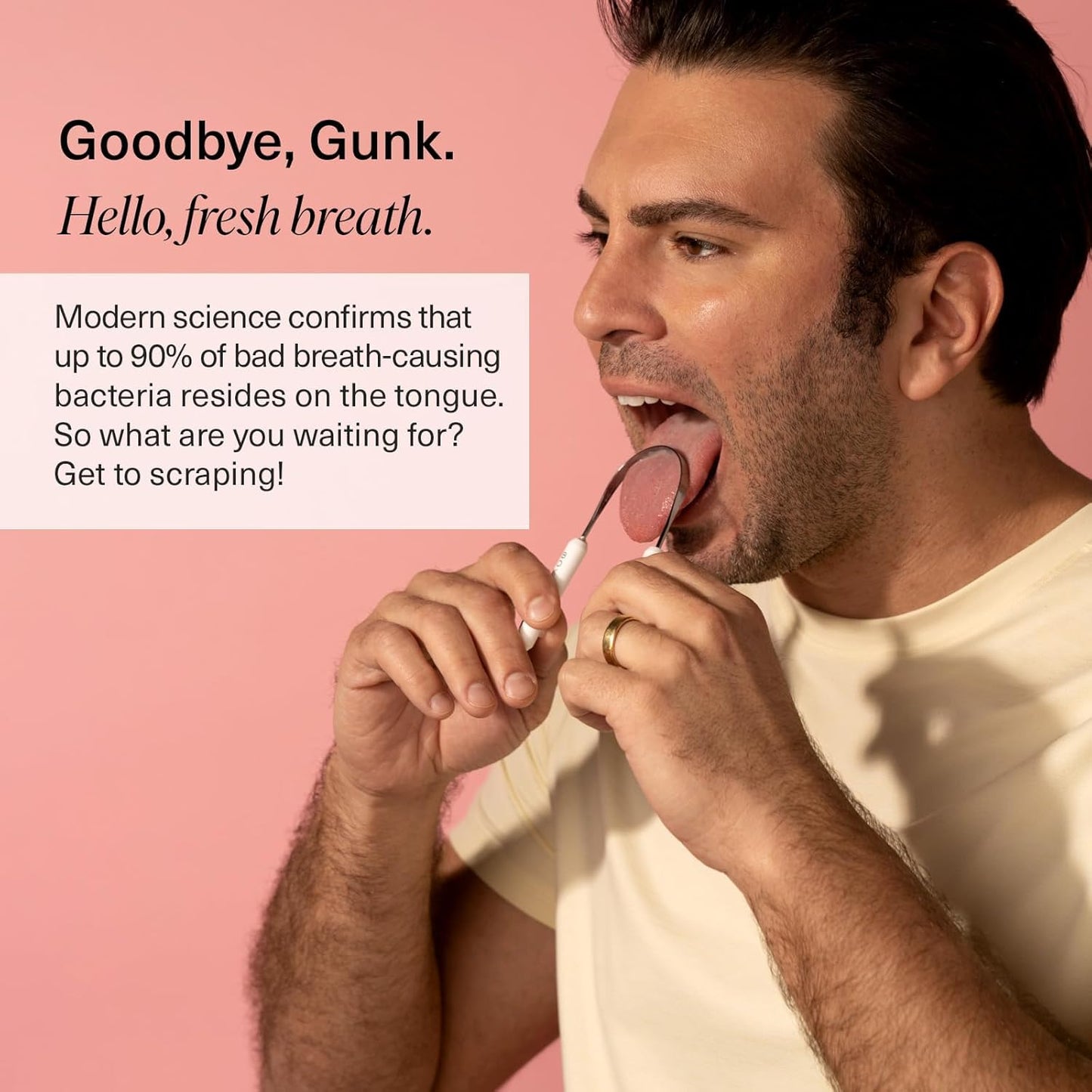 Stainless Steel Tongue Scraper for Fresh Breath - Includes Travel Pouch for Adults & Kids