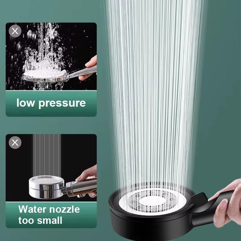 High Pressure Shower Head 5 Modes Water Saving Nozzle Powerful Pressurized Spa Massage Handheld Showerhead Bathroom Accessories