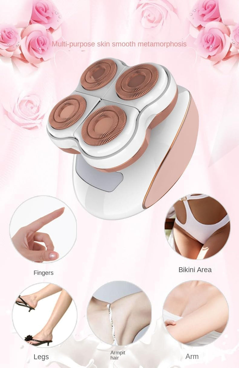 Painless Electric Lady Shaver - Rechargeable Cordless Hair Remover for Legs, Face, and Bikini Area