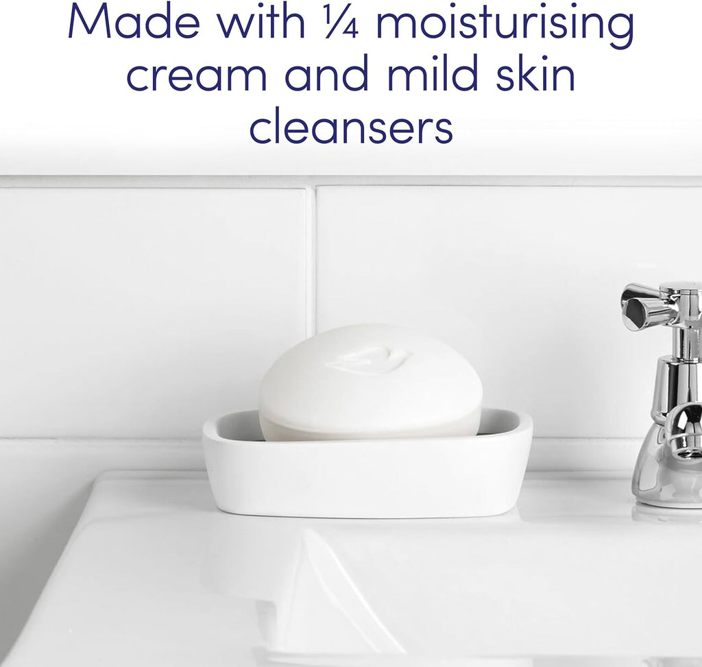 Original Beauty Bar Soap - ¼ Moisturising Cream for Luxuriously Soft, Smooth, and Healthy Skin - 4 Pack of 90g Bars