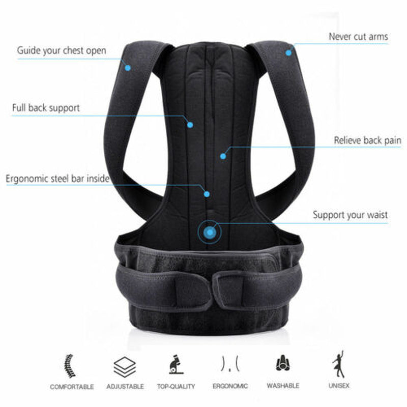 Adjustable Posture Corrector Corset Brace for Back Support and Shoulder Alignment