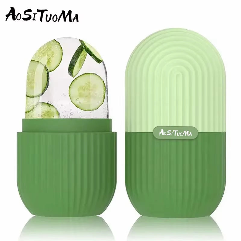 Silicone Ice Face Roller for Contouring, Pore Minimization, Dark Circle Reduction, and Skin Massage - Beauty Tool for Eyes and Neck Care