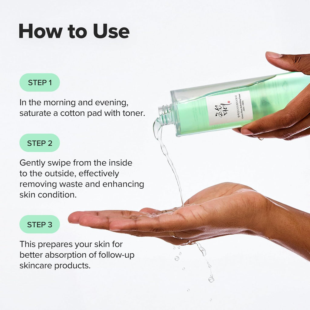 Green Plum Aha Bha Toner Refreshing Facial Essence Moisturizer Korean Skin Care for Men Women 150Ml 5.27 Fl.Oz