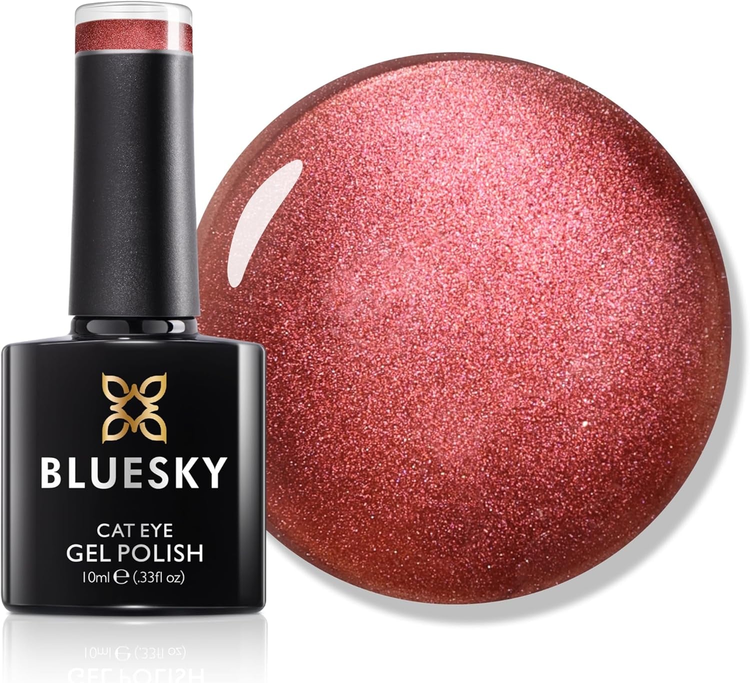 Cat Eye Gel Nail Polish - Stunning Red Shade, KA864, 10ml - Cures Under UV/LED Lamp for Dazzling Effects!