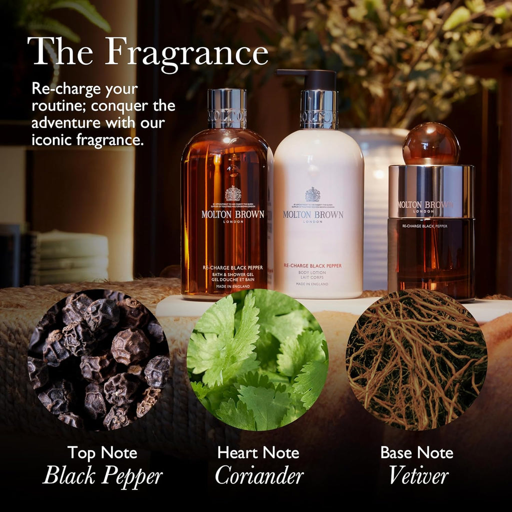 Re-Charge Black Pepper Bath & Shower Gel - 300ml Luxury Cleanser