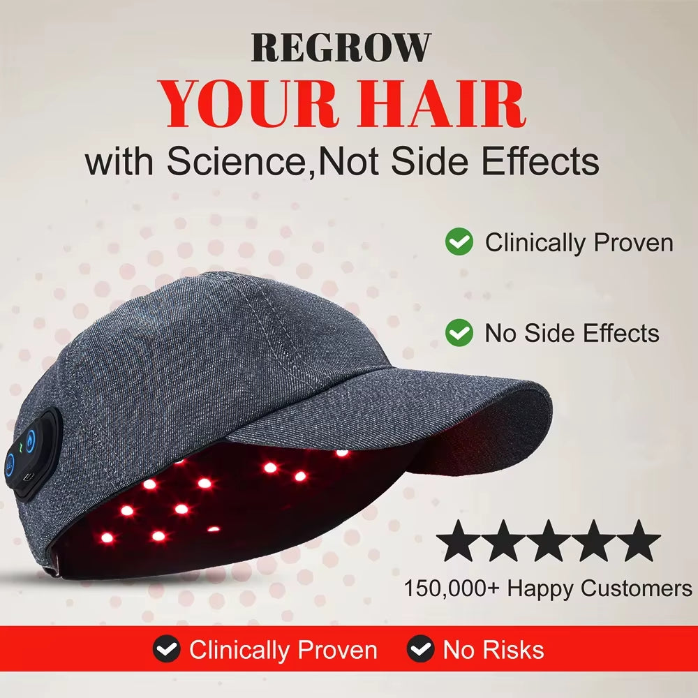 Revitalize Your Hair with the New Infrared Red Light Therapy Hair Growth Cap – 660Nm & 850Nm for Hair Regrowth and Scalp Care