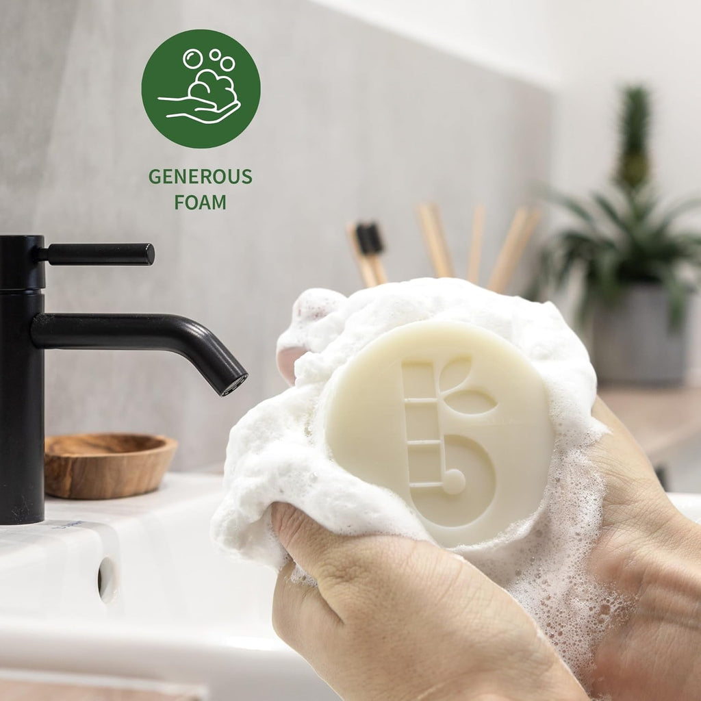 Organic Aloe Vera Shaving Bar for Sensitive Skin - Eco-Friendly, Vegan & Fragrance-Free 80G