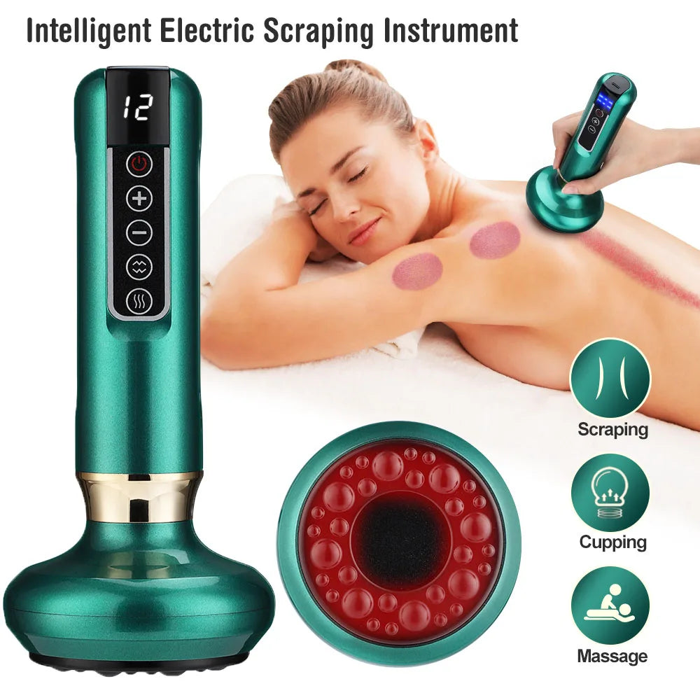 Revolutionary Smart Vacuum Massage Jars - Rechargeable Cupping Device with Infrared Heating for Ultimate Body Relaxation