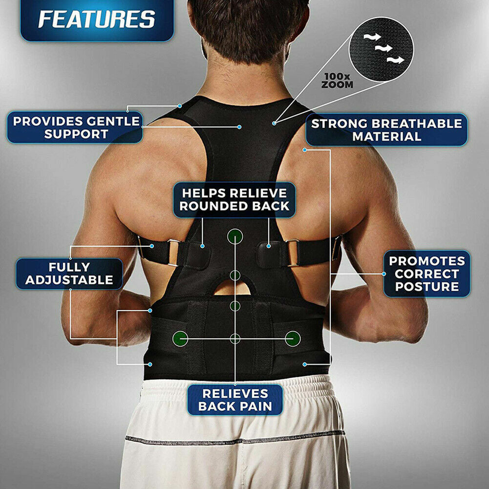 Adjustable Posture Corrector Corset Brace for Back Support and Shoulder Alignment