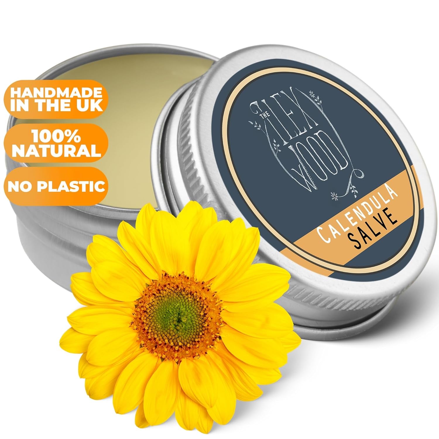 Ilex Wood Calendula Salve - All-Natural Soothing Balm for Rashes, Itching & Eczema - 100ml Cruelty-Free & Plastic-Free Hand Cream for Everyone