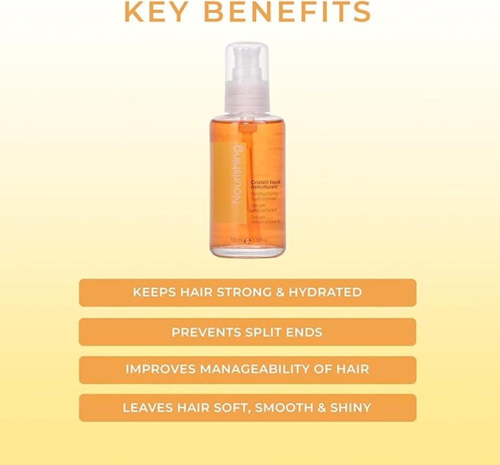 Nutri Care Glass Restructuring Fluid Crystals - 100ml Liquid for Silky Smooth Hair