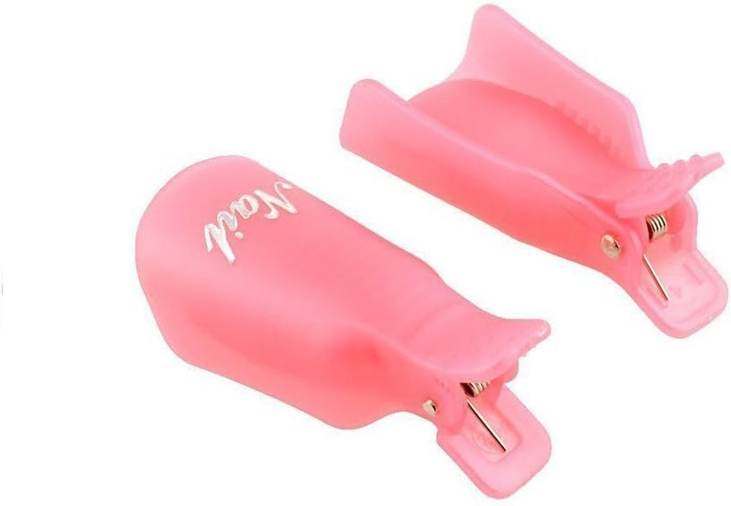 10 Pcs Gel Nail Polish Remover Clips - Essential Acrylic Nail Art Soak Off Wrap Cleaner Caps