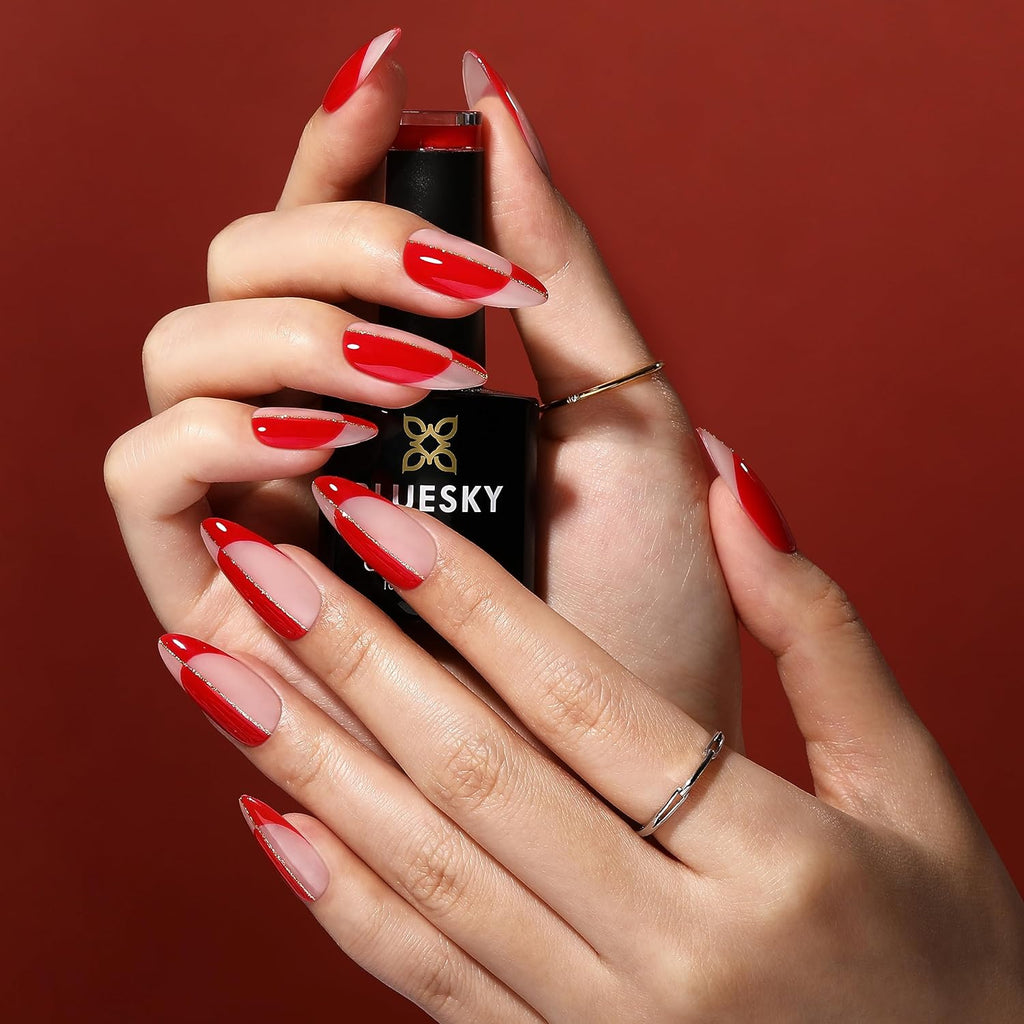 Heart-Led Red Gel Nail Polish - 10ml, Long Lasting & Chip Resistant, Perfect for Salon & Home Use, Cures Under UV/LED Lamp