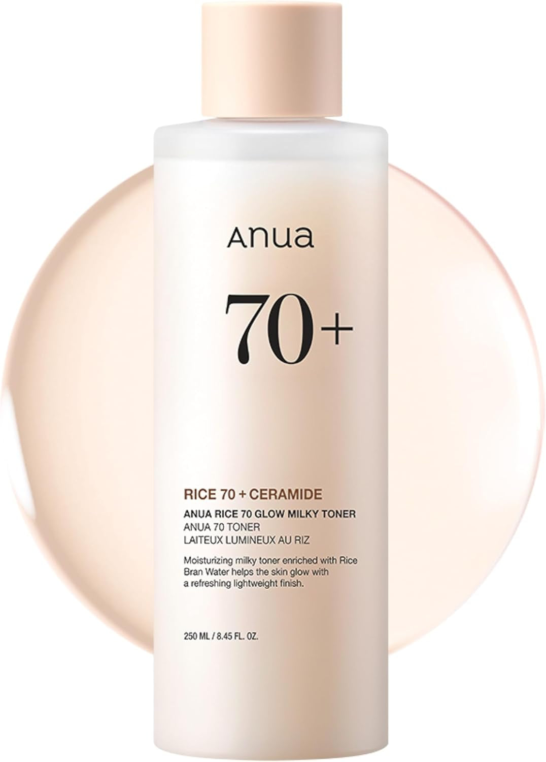 Rice 70 Glow Milky Toner - Achieve Glass Skin with Rice Water, Niacinamide & Ceramides, Fungal Acne Safe, 250ml