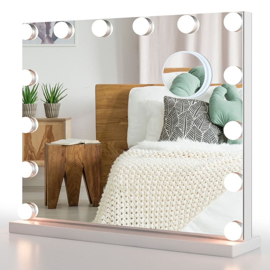 Hollywood Vanity Mirror with with 3 Color Lighting Modes for Tabletop