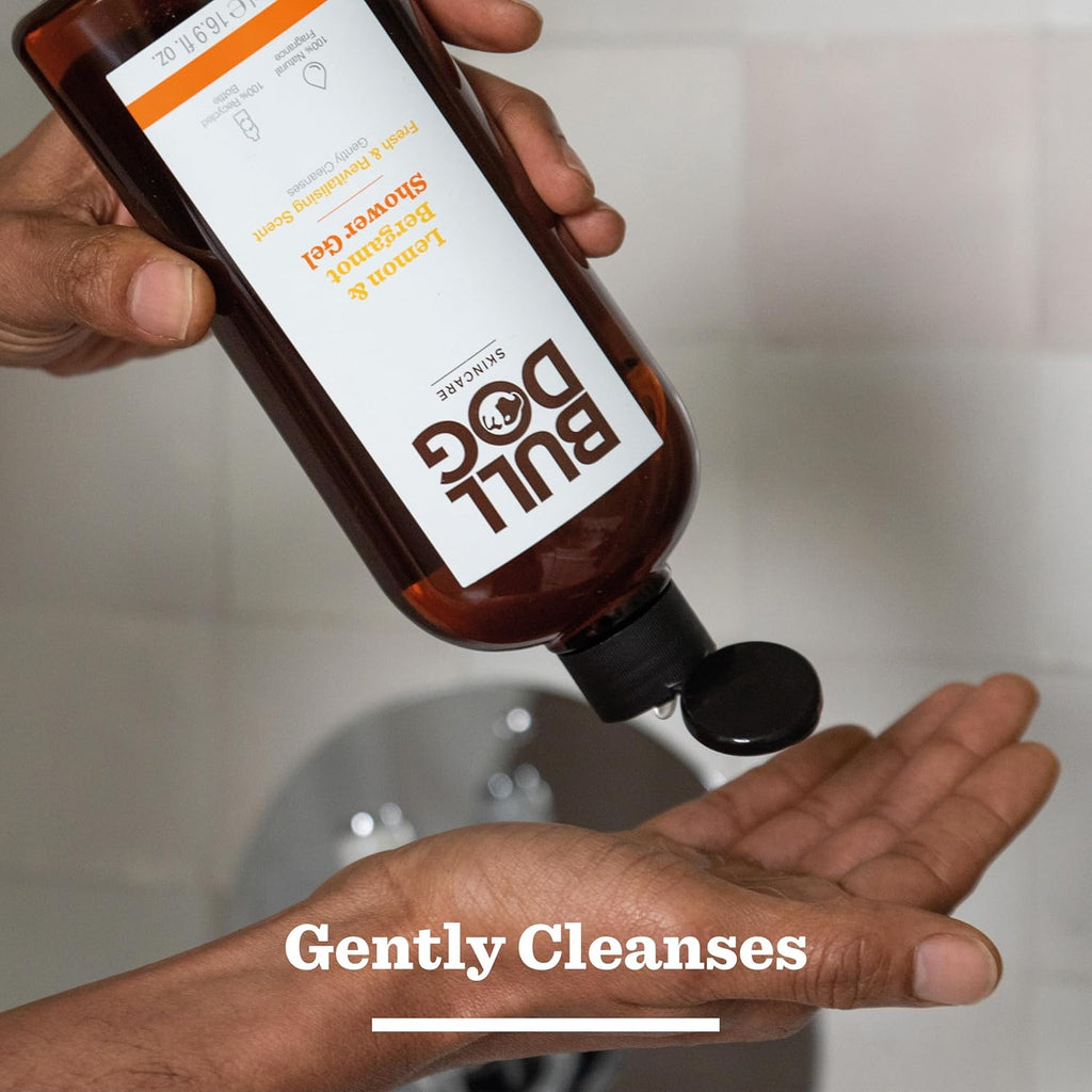 Revitalize Your Shower Routine with  Skincare Lemon & Bergamot Shower Gel for Men - 500ml Natural Refreshment!