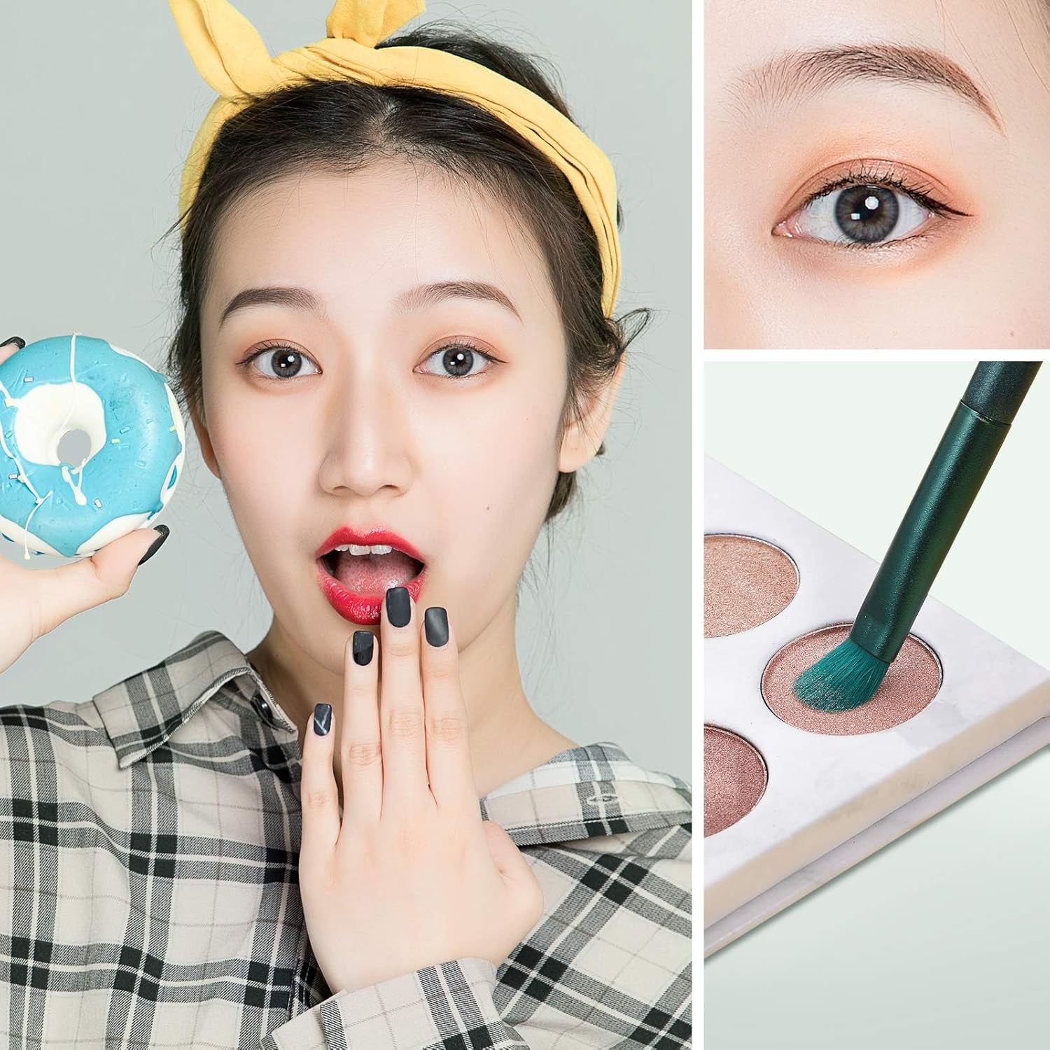 8-Piece Professional Makeup Brush Set with Stylish Cylinder Box - Perfect for Flawless Foundation, Powder, Concealers, and Eye Makeup!