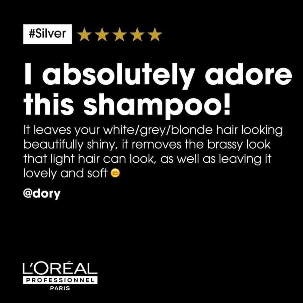 L’Oréal Professionnel Serie Expert Silver Shampoo for Radiant Grey, White & Light Blonde Hair