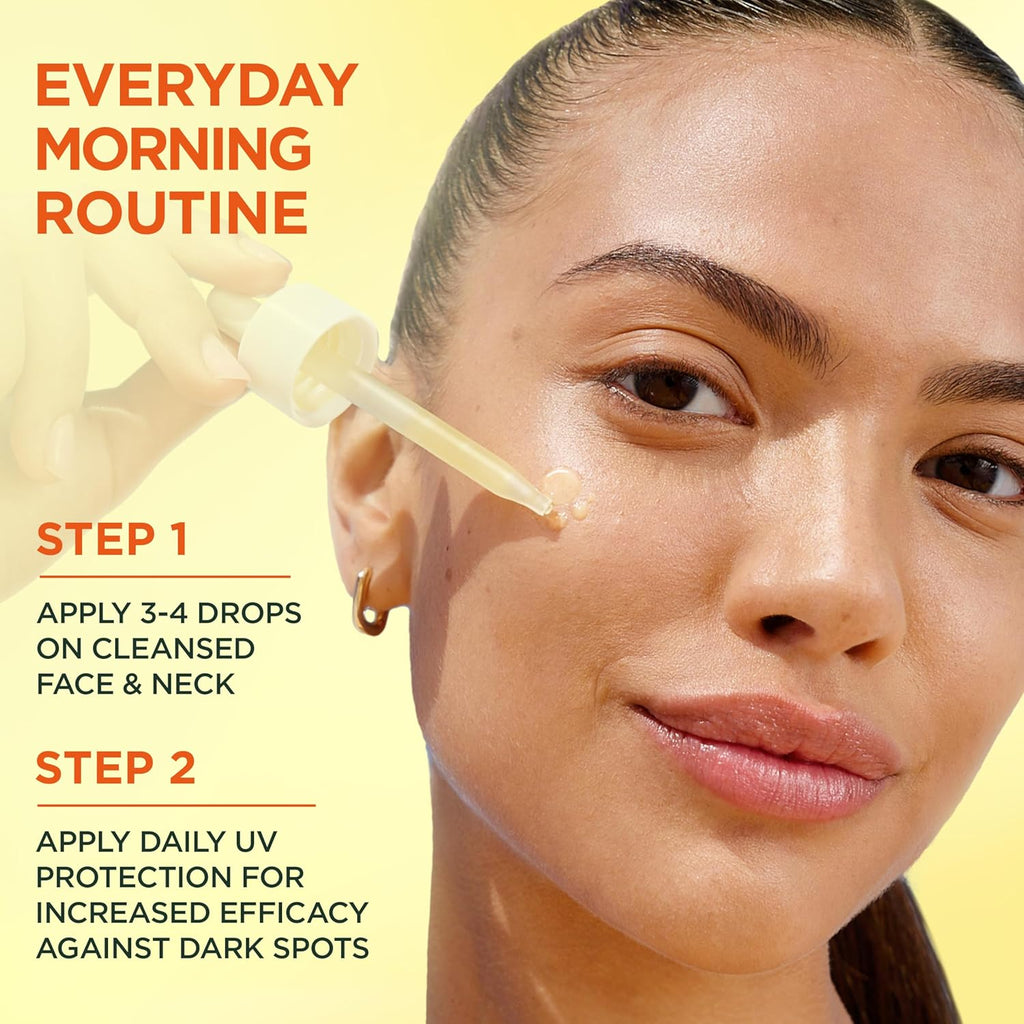 Garnier Vitamin C Brightening Serum for Face, with 4% Vitamin C, Niacinamide & Salicylic Acid, Brightens Skin, Reduces Dark Spots & Evens Skin Tone, Serum 30Ml