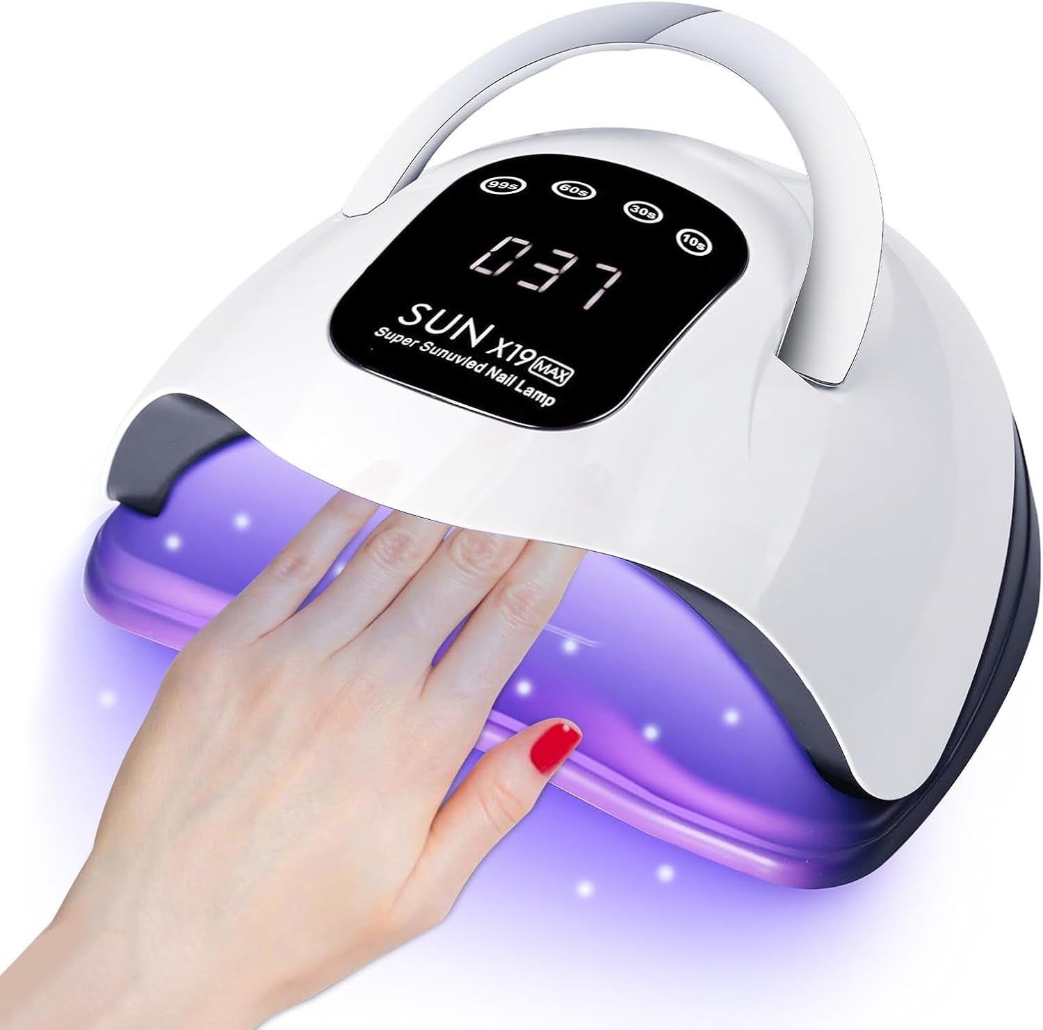 Powerful 320W UV LED Nail Lamp - Fast Drying, 72 LED Beads, Touch Screen, 4 Timer Settings & Auto Sensor for Perfect Nails!