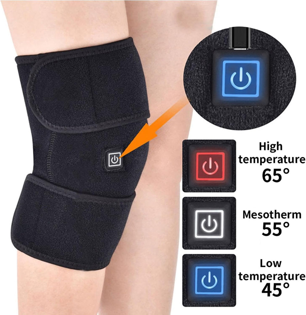USB Heated Knee Brace with Adjustable Heat Settings for Enhanced Comfort and Relief During Activity