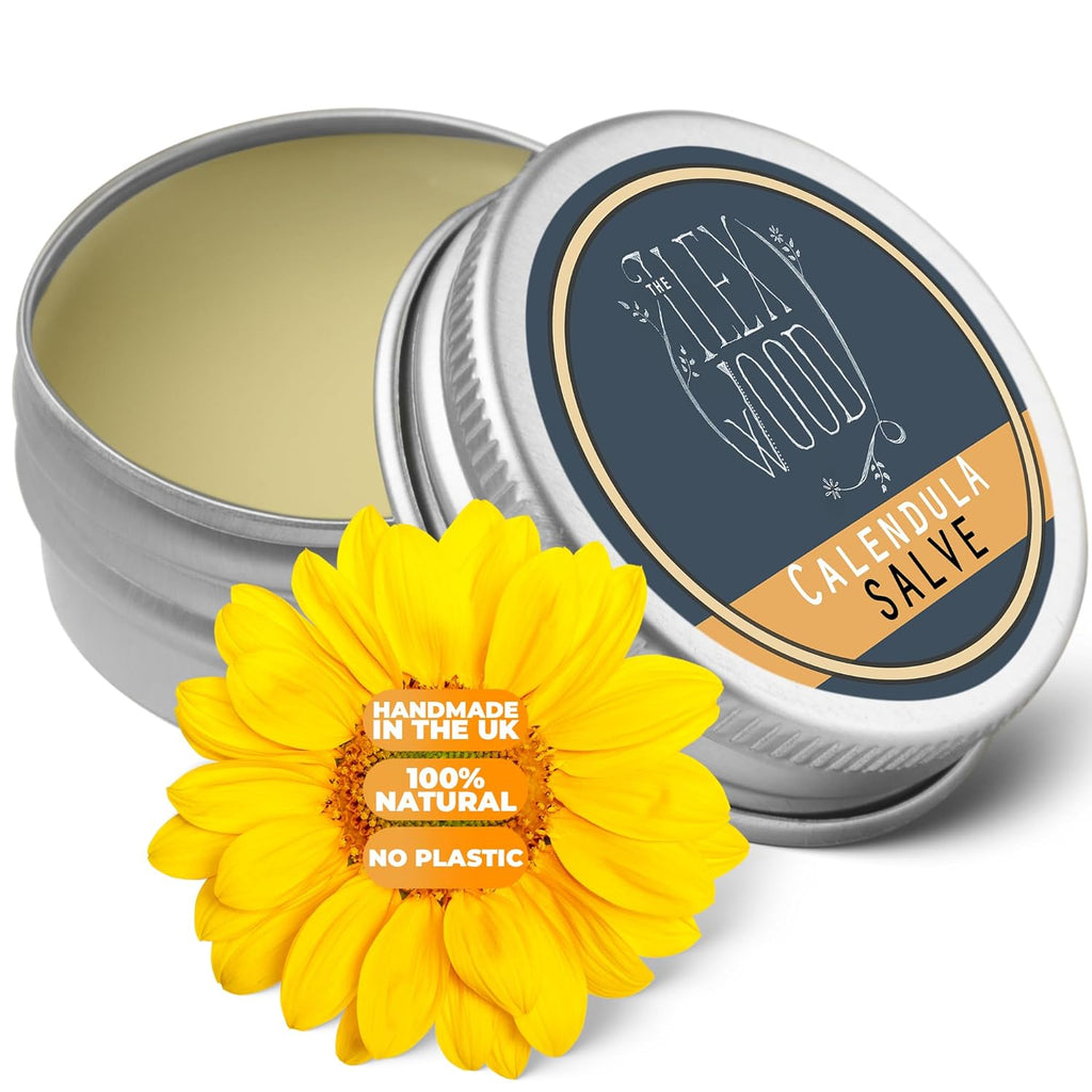 Ilex Wood Calendula Salve - All-Natural Soothing Balm for Rashes, Itching & Eczema - 100ml Cruelty-Free & Plastic-Free Hand Cream for Everyone