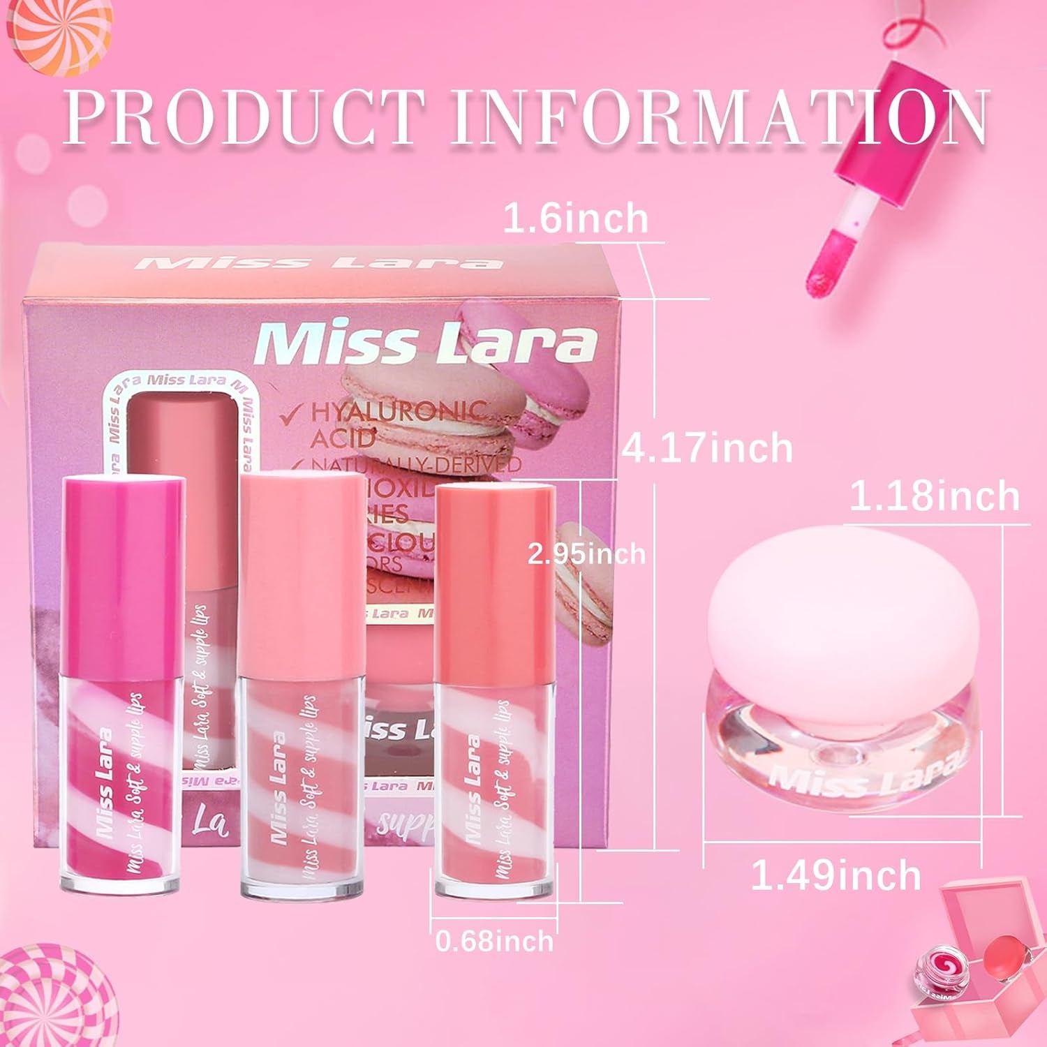 2Pcs Tinted Lip Gloss & Balm Set - Moisturizing Lip Plumper Jelly for a Dewy Finish, Long-Lasting Color #01