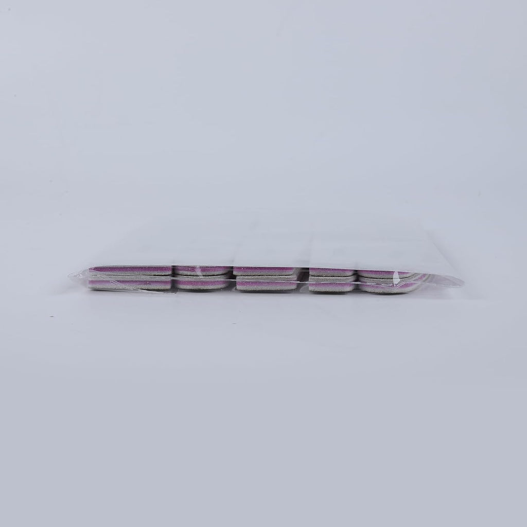 10-Piece Nail File Set - Versatile 5 Shapes for Acrylic & Gel Nails, 100/180 Grit Emery Boards & Buffers