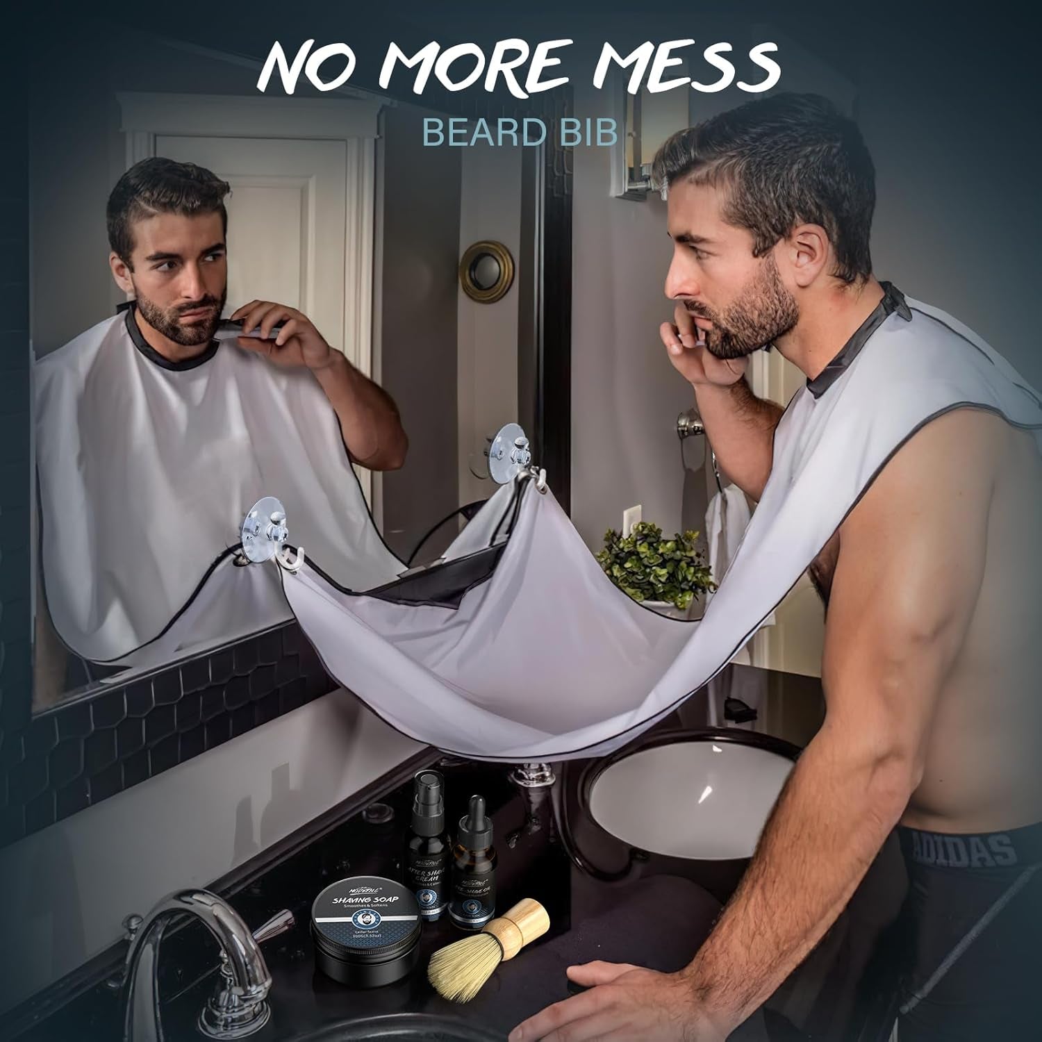 Ultimate 5-Piece Men's Shaving Kit - Perfect Gift Set with Shaving Soap, Beard Bib, Pre & After Shave Essentials, Ideal for Christmas, Birthdays, and Father's Day!