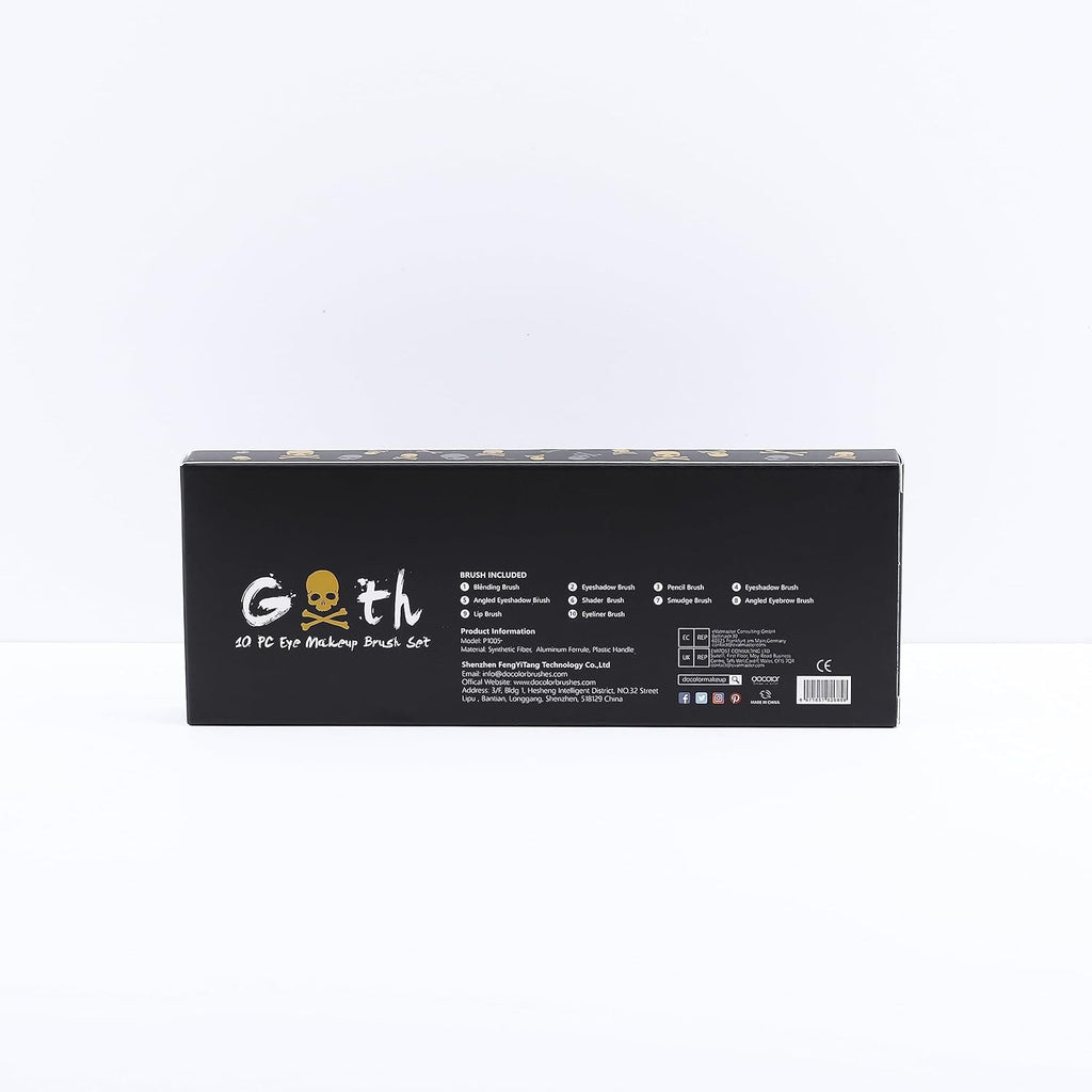 10-Piece Professional Eye Makeup Brush Set - Soft Synthetic Hair & Real Wood Handles for Flawless Eyeshadow, Eyebrow, and Eyeliner Application