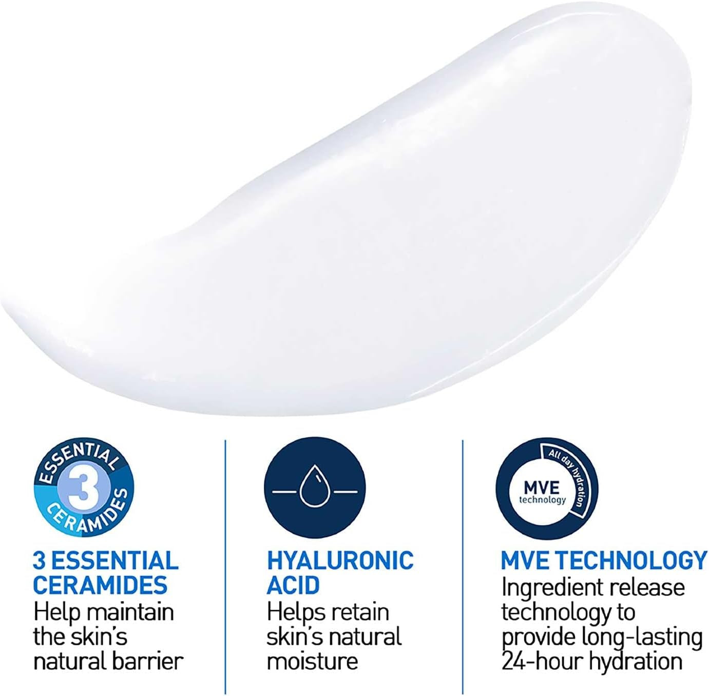 Moisturising Lotion - Hydrating Daily Face & Body Moisturiser with 3 Essential Ceramides & Hyaluronic Acid for Dry to Very Dry Skin - 473ml/16oz