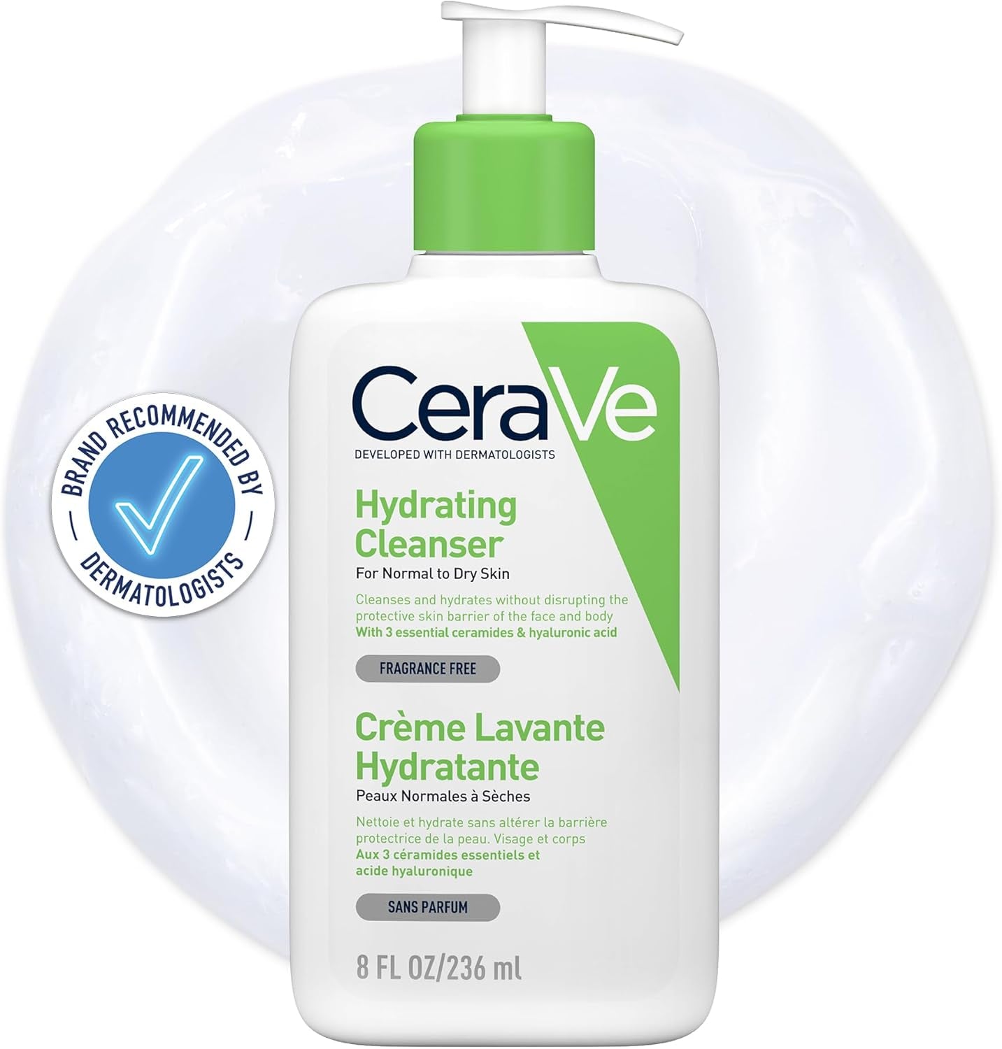 Hydrating Cleanser - Nourishing Formula with Hyaluronic Acid & Essential Ceramides for Normal to Dry Skin