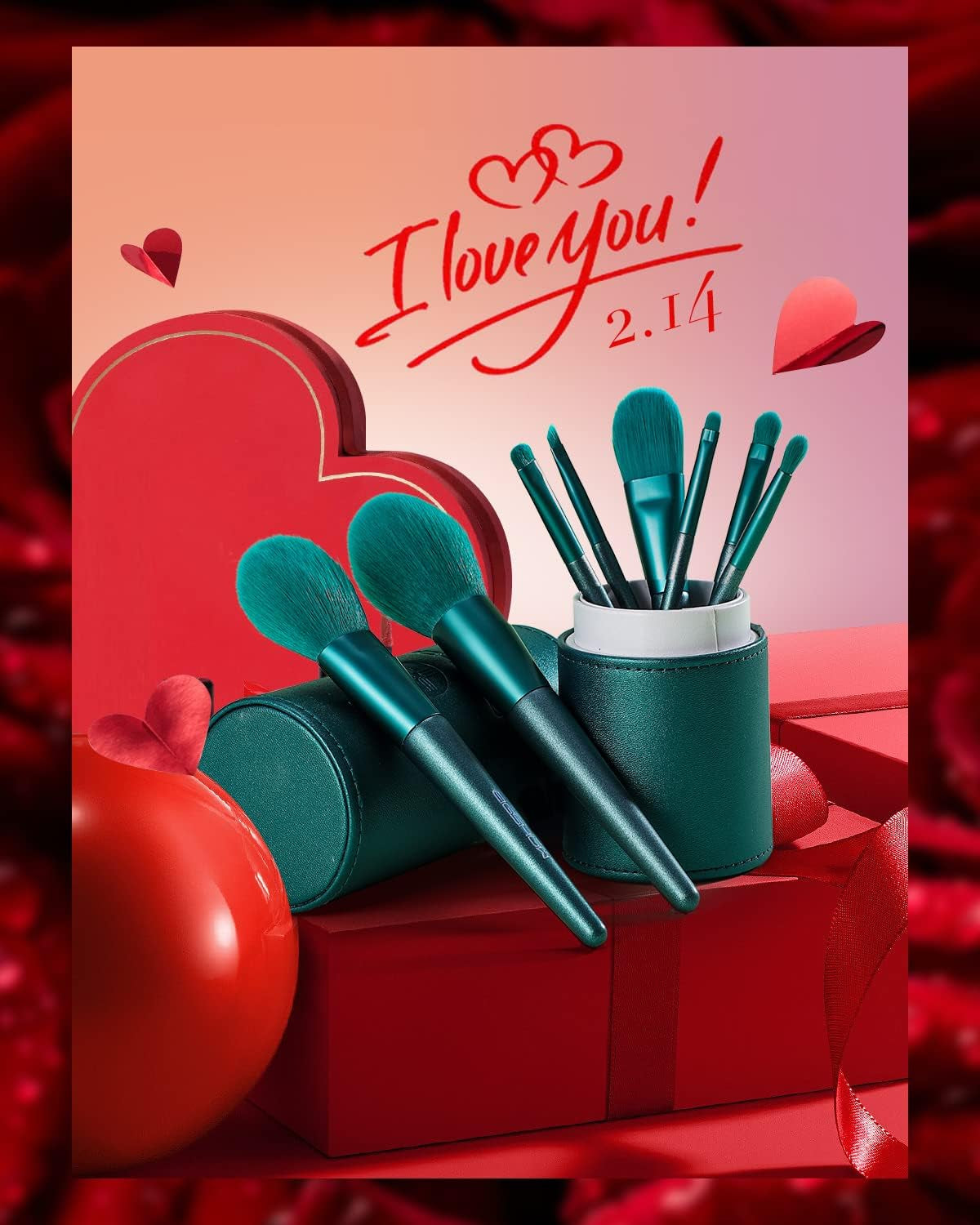 8-Piece Professional Makeup Brush Set with Stylish Cylinder Box - Perfect for Flawless Foundation, Powder, Concealers, and Eye Makeup!