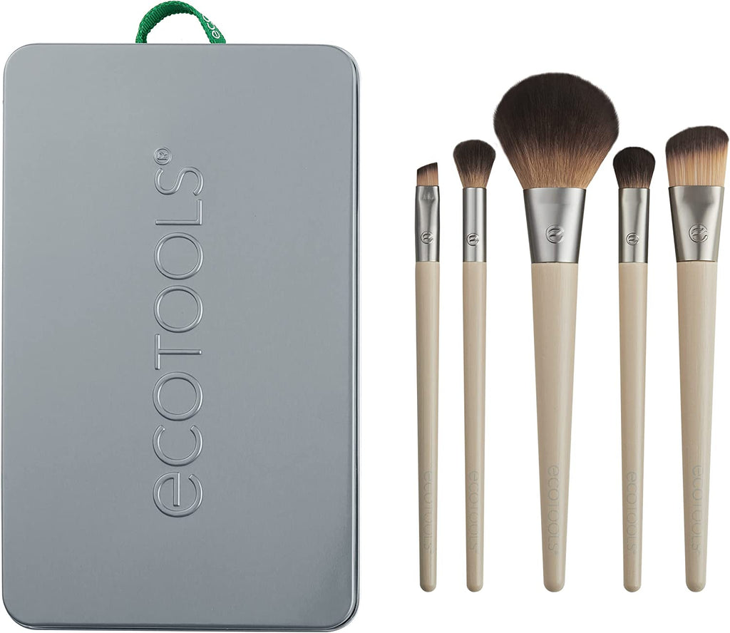 Transform Your Beauty Routine:  6-Piece Eco-Friendly Makeup Brush Set - Perfect for Flawless Eyeshadow, Blush, Concealer & Foundation Application! Vegan & Cruelty-Free!