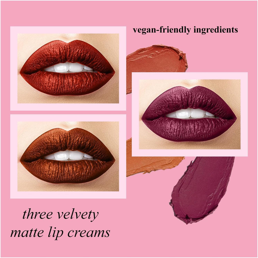 Empowered Butterfly Soft Matte Lip Creme Set - Versatile Trio for Day to Night Elegance