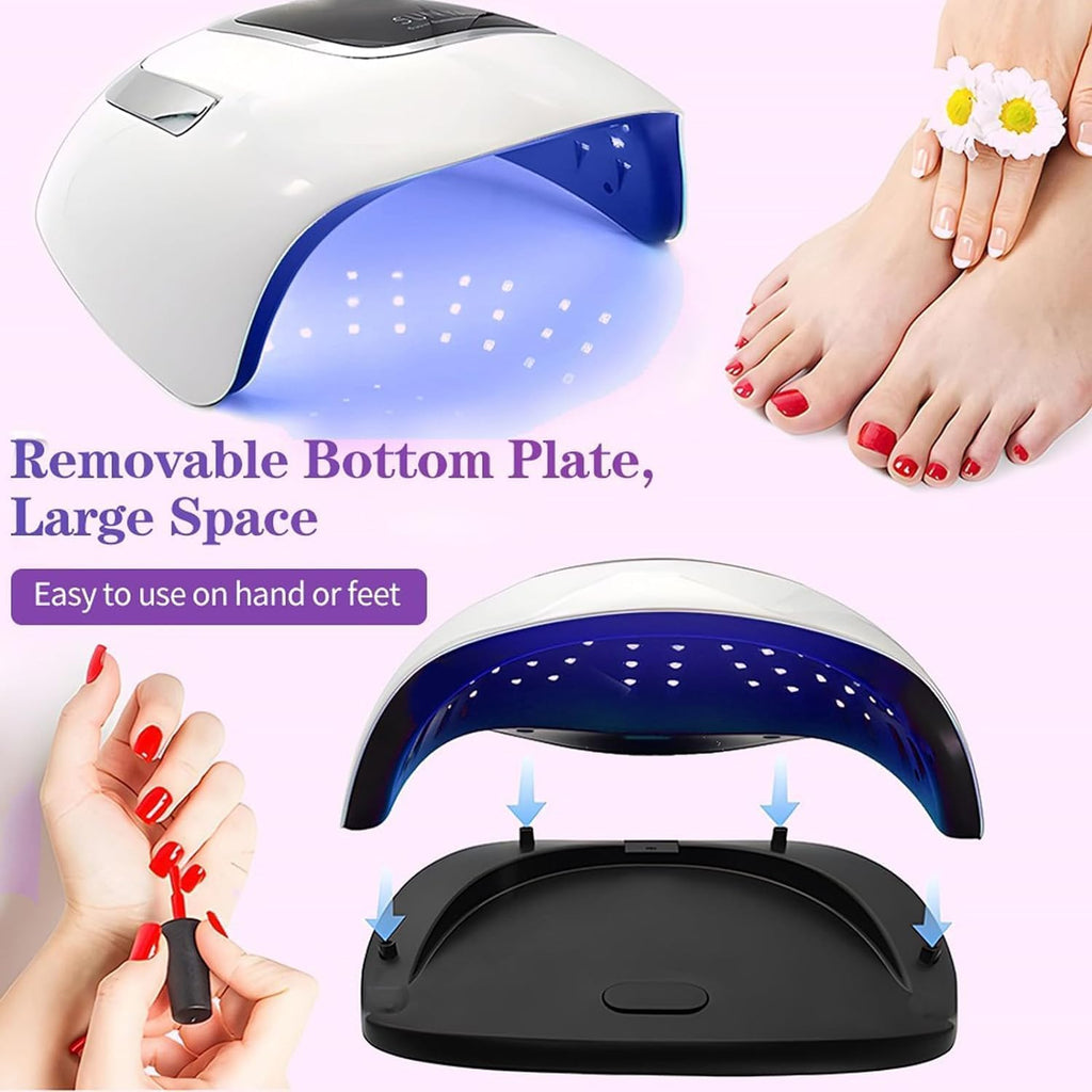 Powerful 320W UV LED Nail Lamp - Fast Drying, 72 LED Beads, Touch Screen, 4 Timer Settings & Auto Sensor for Perfect Nails!