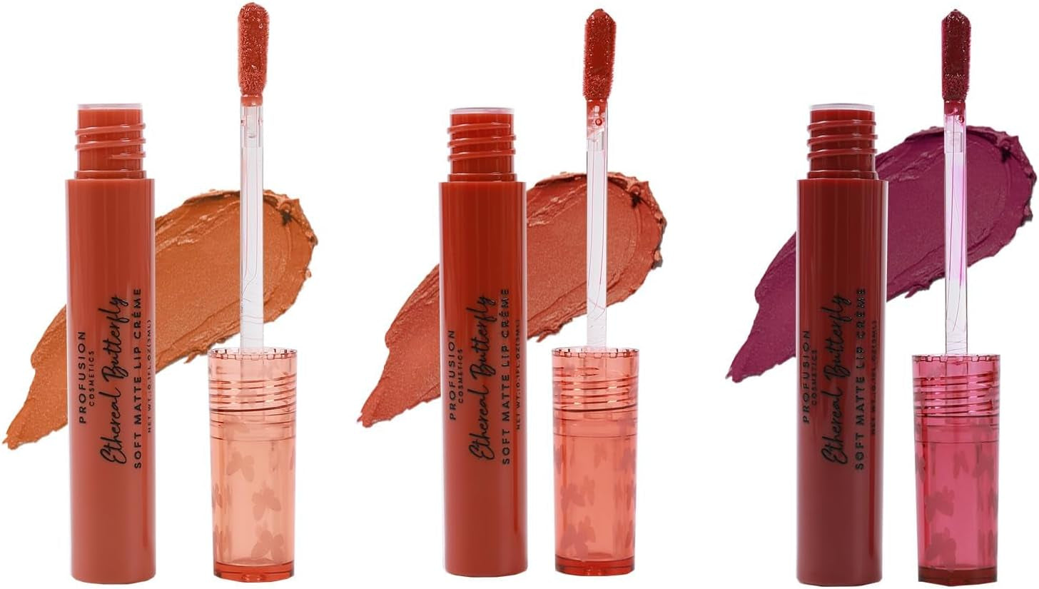 Empowered Butterfly Soft Matte Lip Creme Set - Versatile Trio for Day to Night Elegance