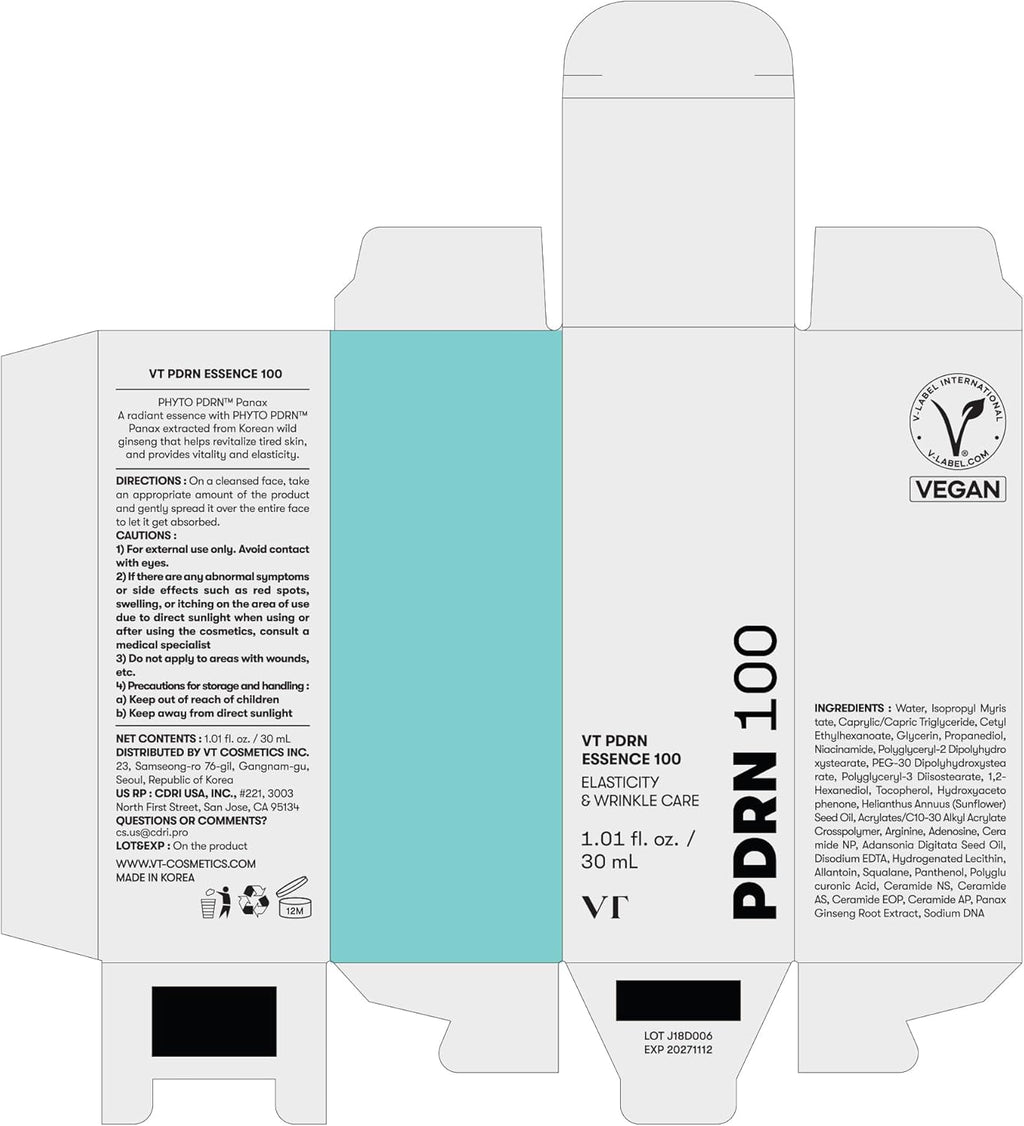 PDRN 100 Essence, Intensive Glow Serum, 100,000Ppm Vegan PDRN, Skin Restoration & Plumping, Hydrating & Moisturizing, Firming, Fine Lines, Korean Skincare 1.01 Fl. Oz.