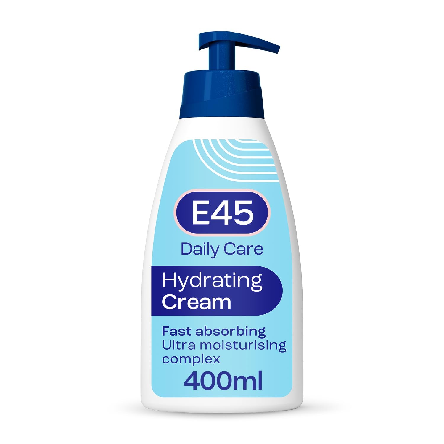 E45 Daily Hydrating Cream 400ml - Ultimate Moisturisation for All Skin Types, Non-Greasy & Fast Absorbing, Perfume-Free, Dermatologically Tested Body, Face & Hand Cream