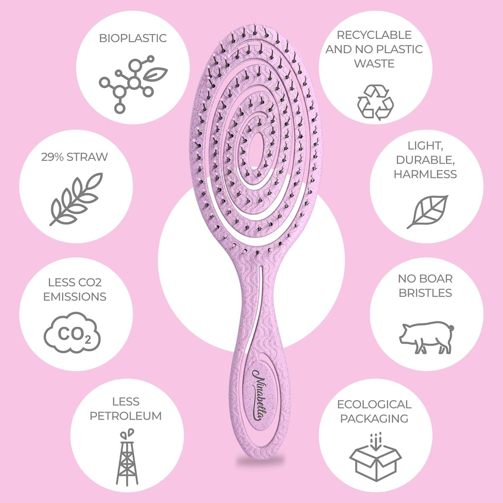 Spiral Detangling Hair Brush - Effortlessly Removes Tangles for All Hair Types - Lilac