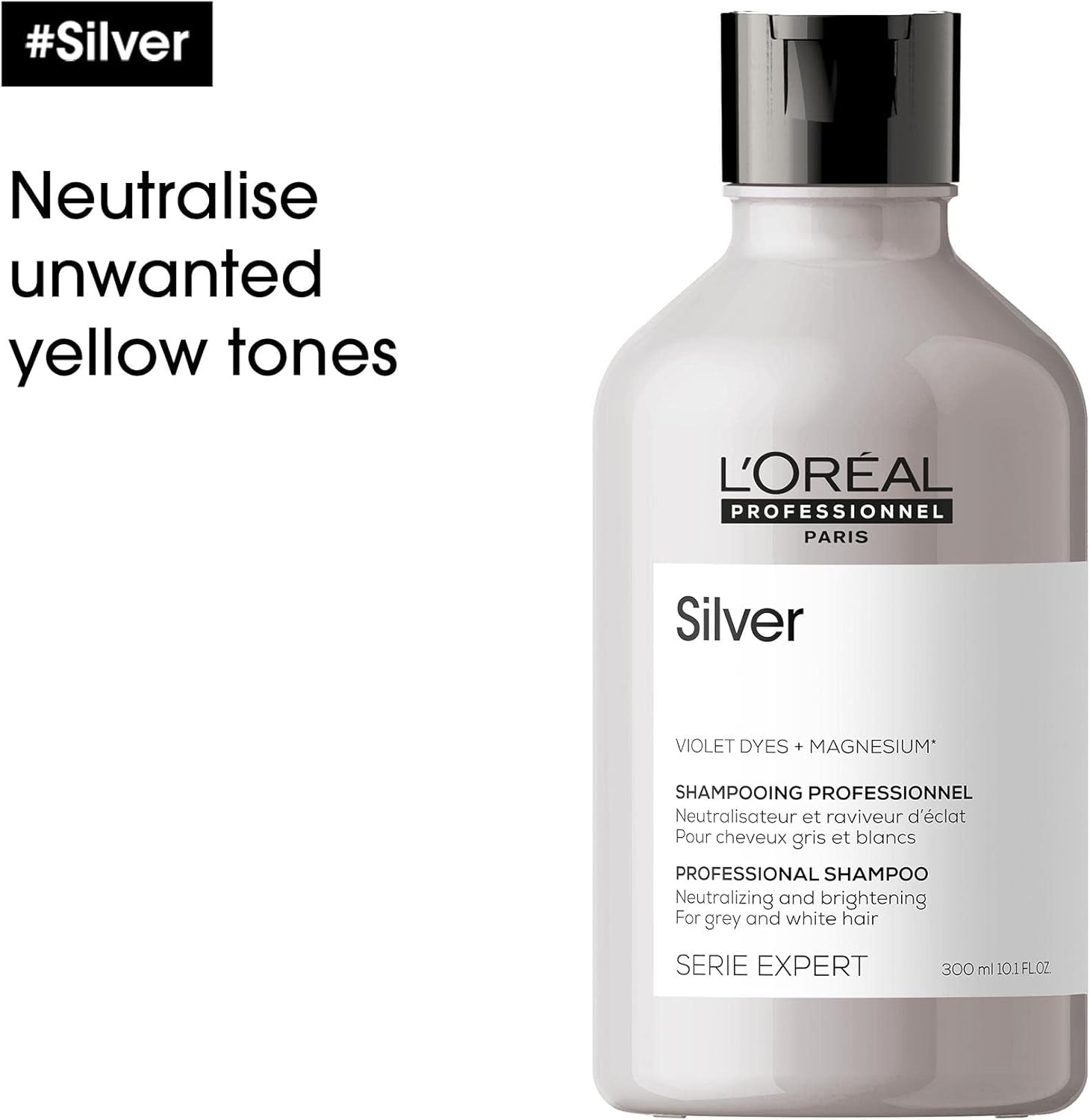 L’Oréal Professionnel Serie Expert Silver Shampoo for Radiant Grey, White & Light Blonde Hair