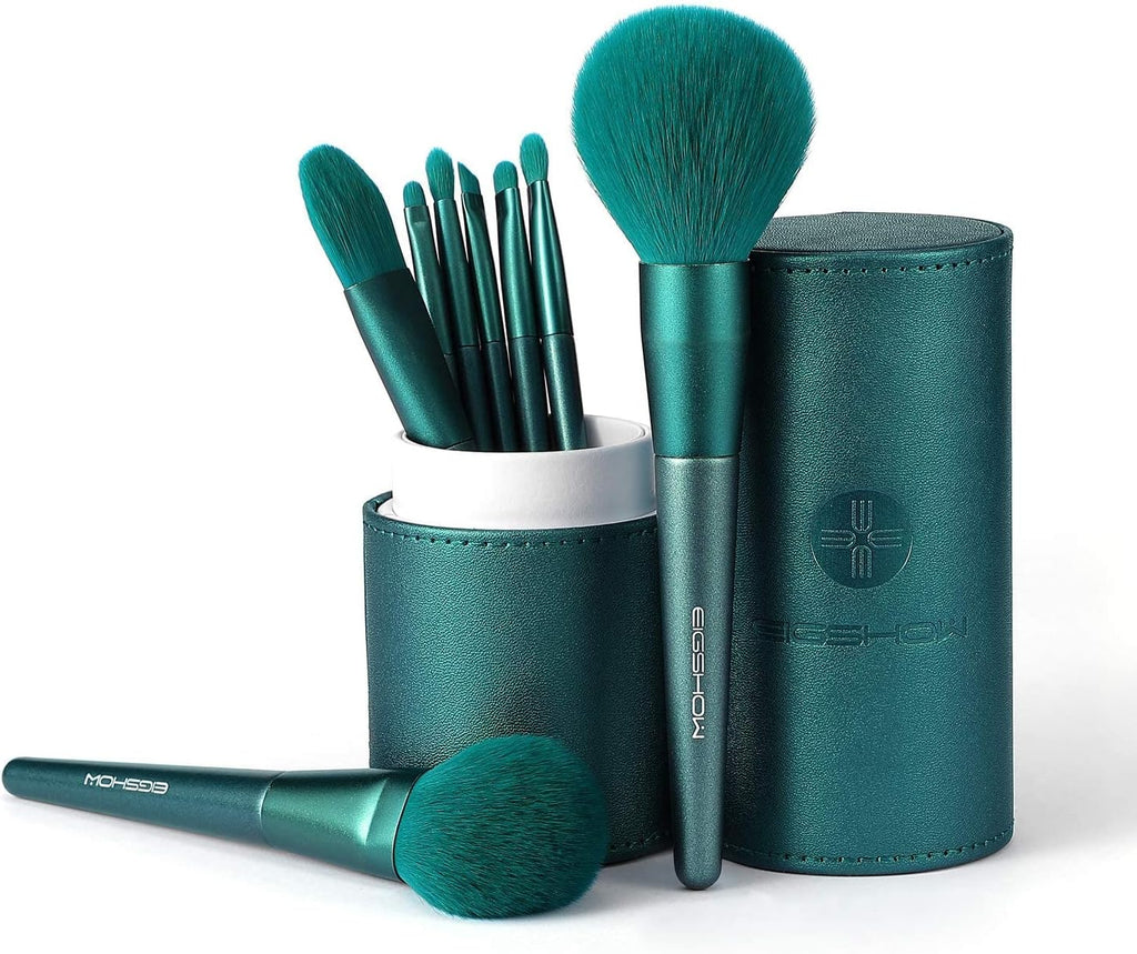 8-Piece Professional Makeup Brush Set with Stylish Cylinder Box - Perfect for Flawless Foundation, Powder, Concealers, and Eye Makeup!