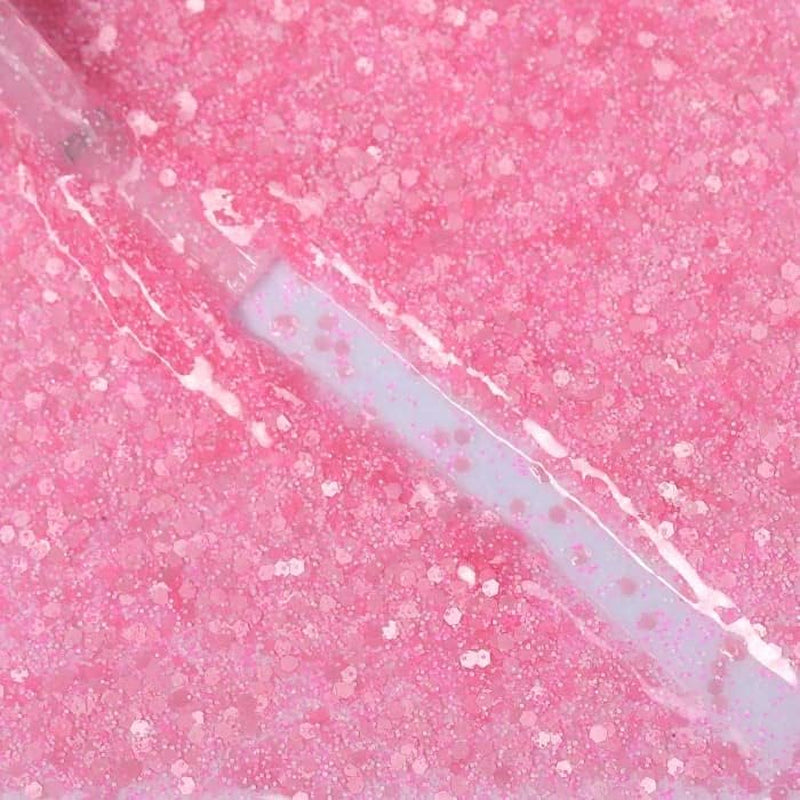 Cherry Blossom Pink Glitter Gel Nail Polish - 5ml for Stunning 21-Day Manicure, Perfect for Salon & Home Use, Cures Under LED UV Lamp