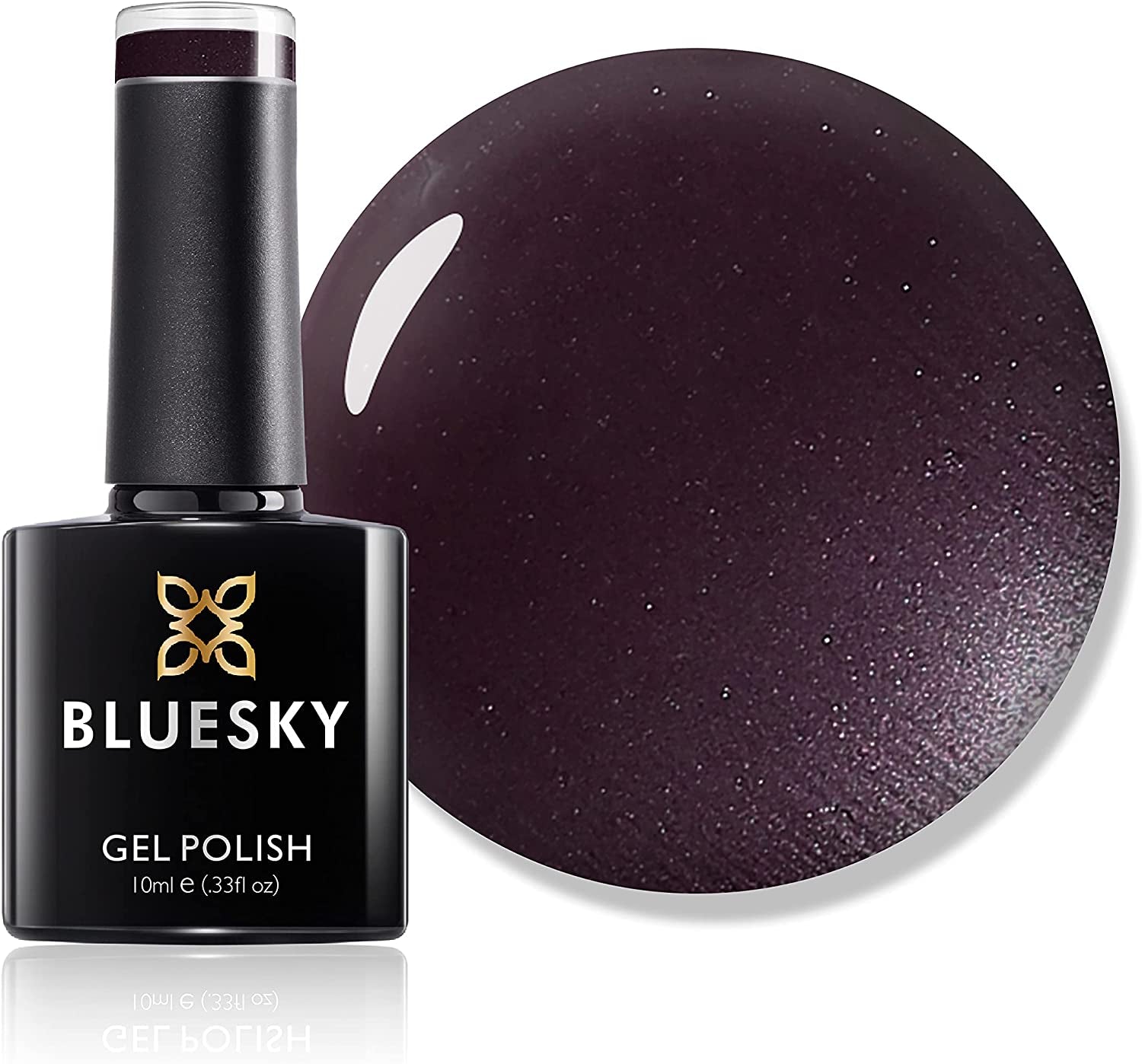 Autumn Purple Glitter Gel Nail Polish A078 - Long Lasting & Chip Resistant, 10ml (UV/LED Lamp Required)