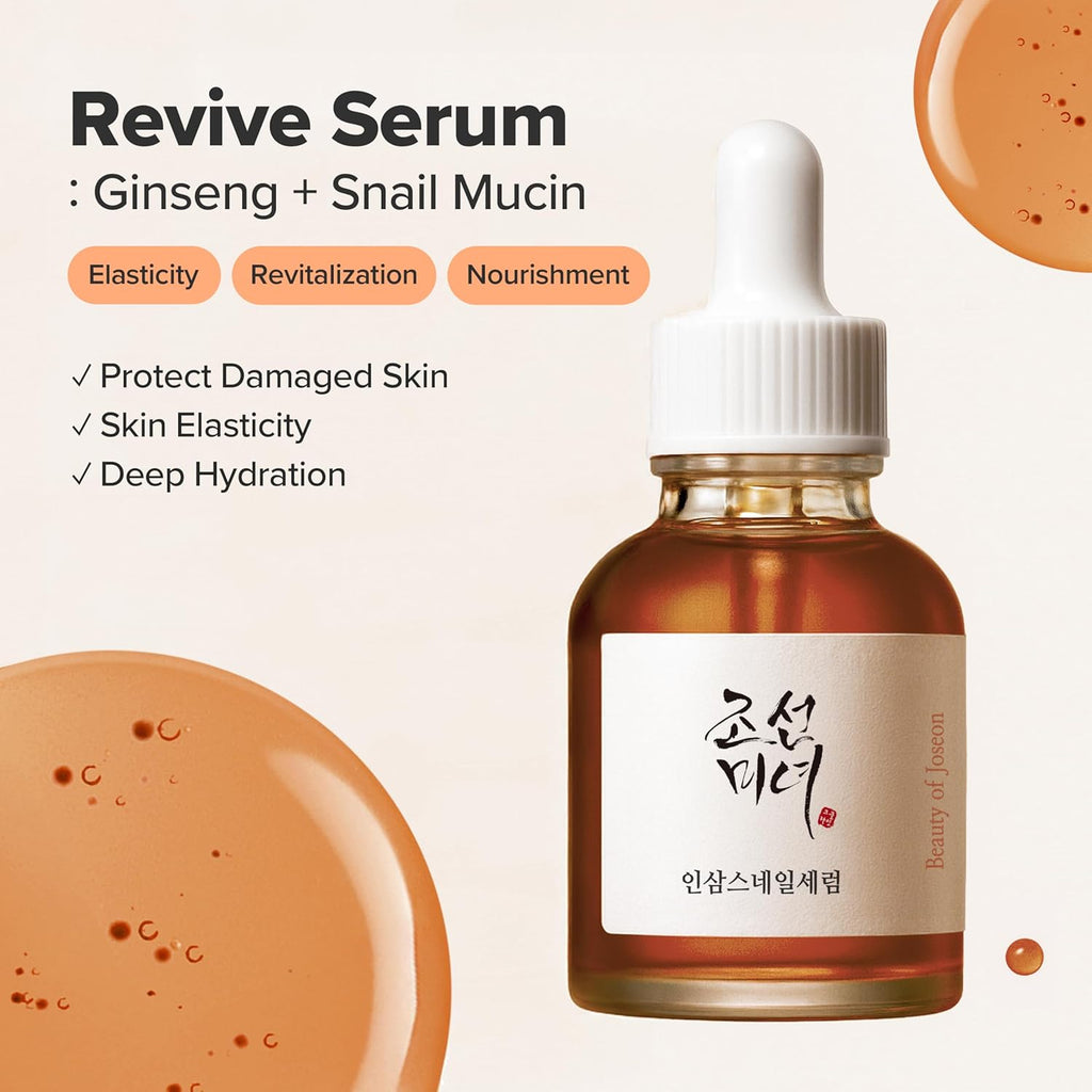 Serum Line Revive Serum Ginseng + Snail Mucin 30Ml, 1Fl Oz.