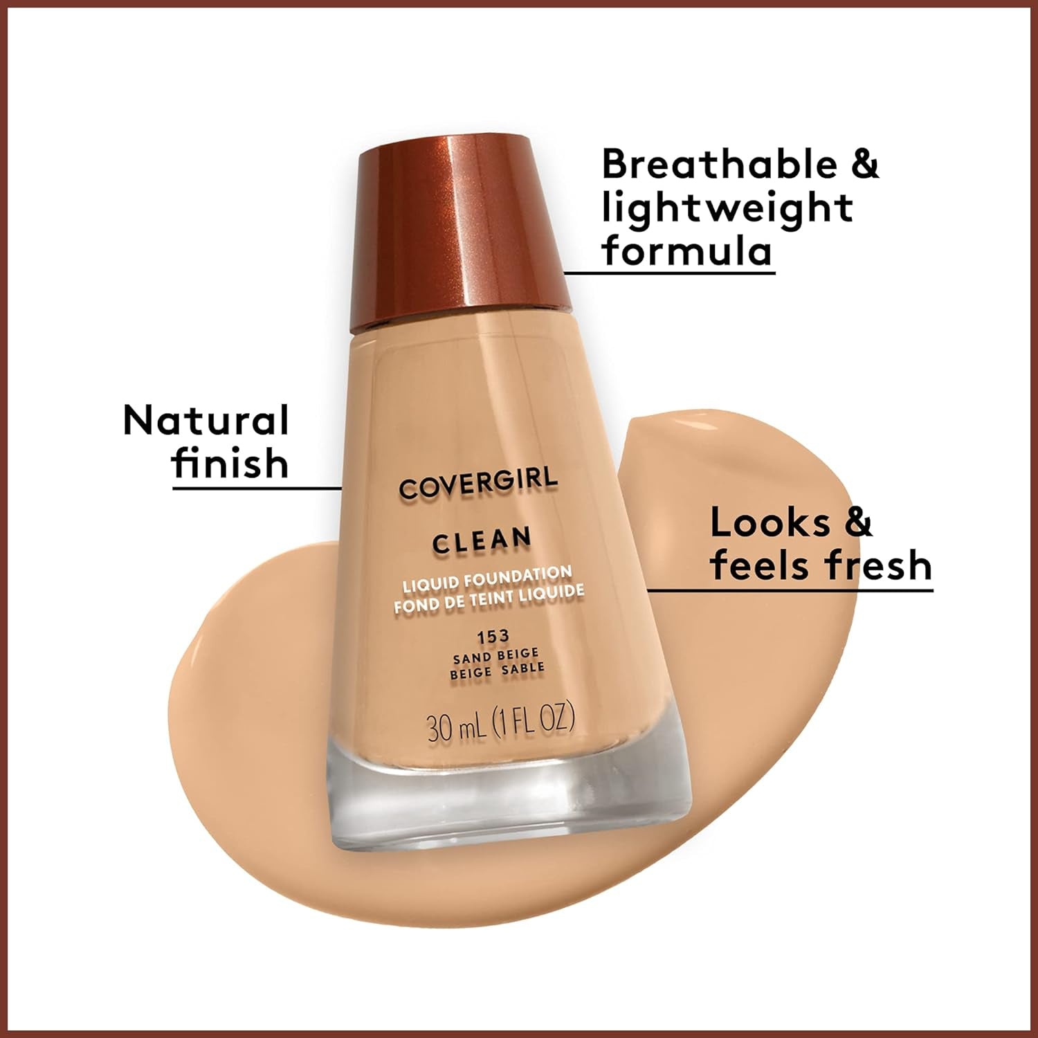 Clean Makeup Foundation in Creamy Natural 120 - 1 Oz (Packaging May Vary)