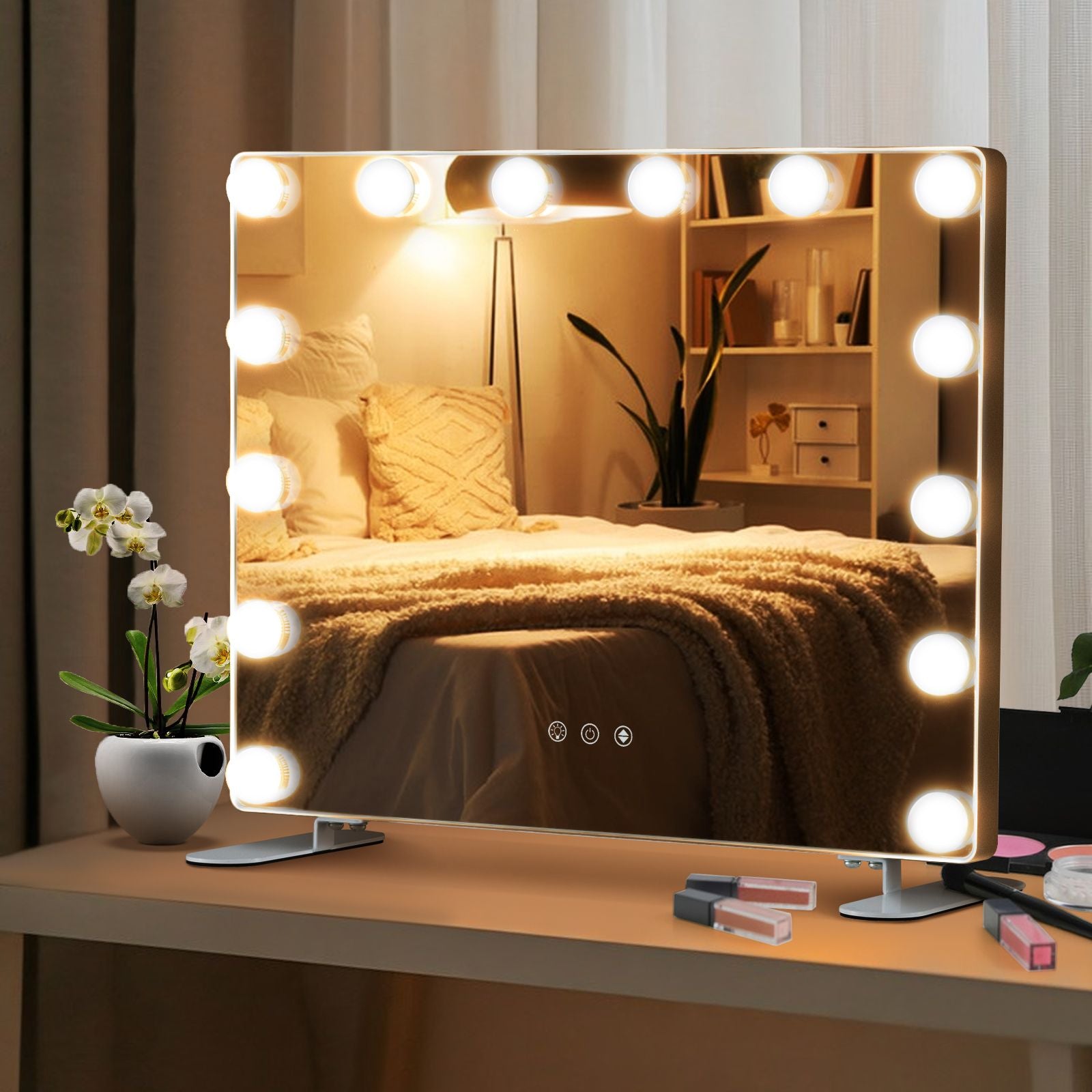 Hollywood Vanity Mirror with 3 Lighting Modes and Adjustable Brightness