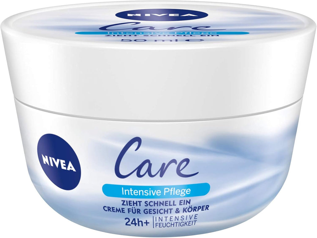 Care Intensive Moisture Cream for Body and Face - Pack of 4 (4 x 50ml) - Fast Absorbing Hydration