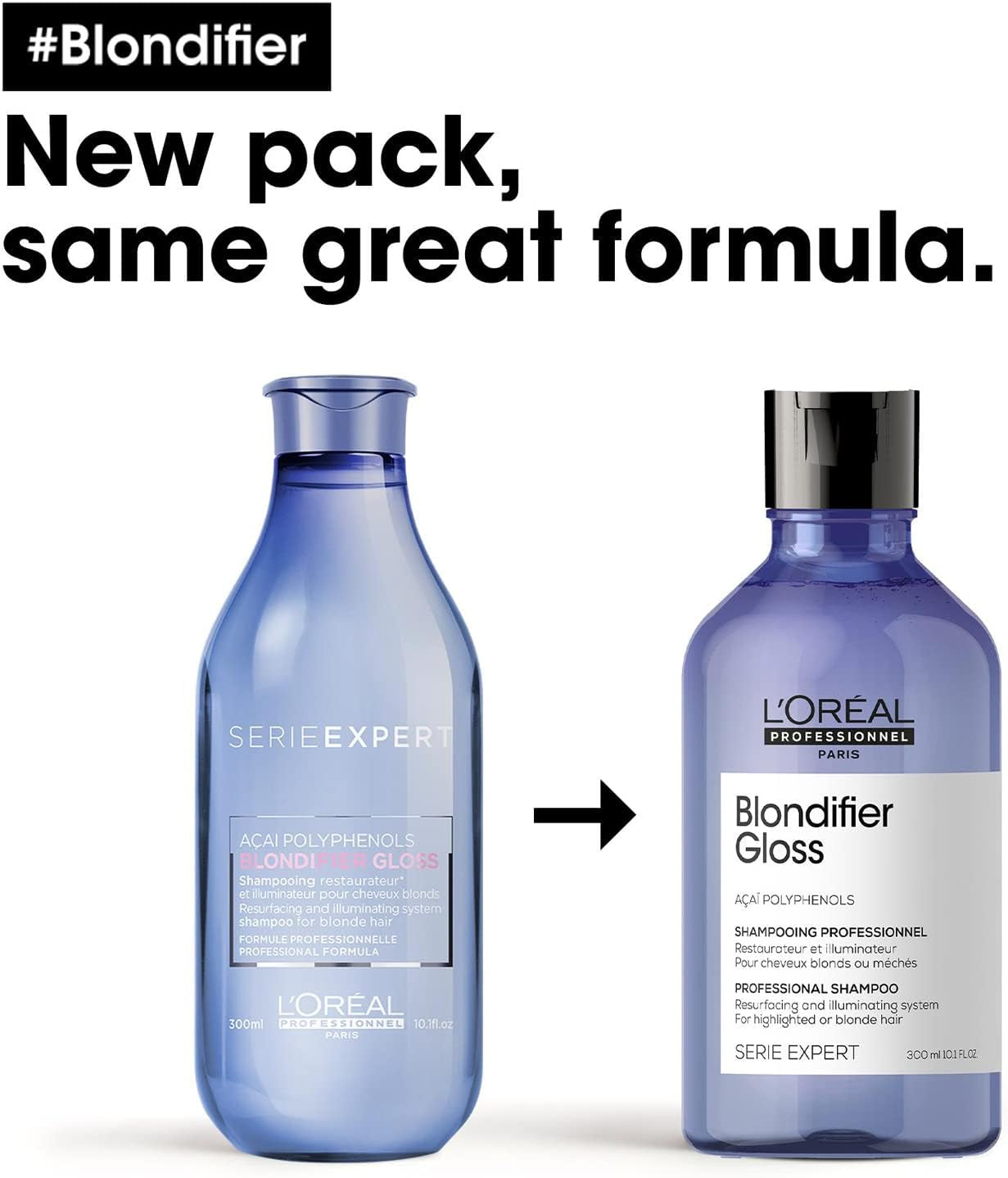 L’Oréal Professionnel Blondifier Gloss Shampoo for Radiant Highlighted or Blonde Hair