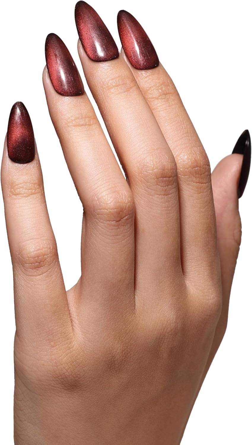 Cat Eye Gel Nail Polish - Stunning Red Shade, KA864, 10ml - Cures Under UV/LED Lamp for Dazzling Effects!